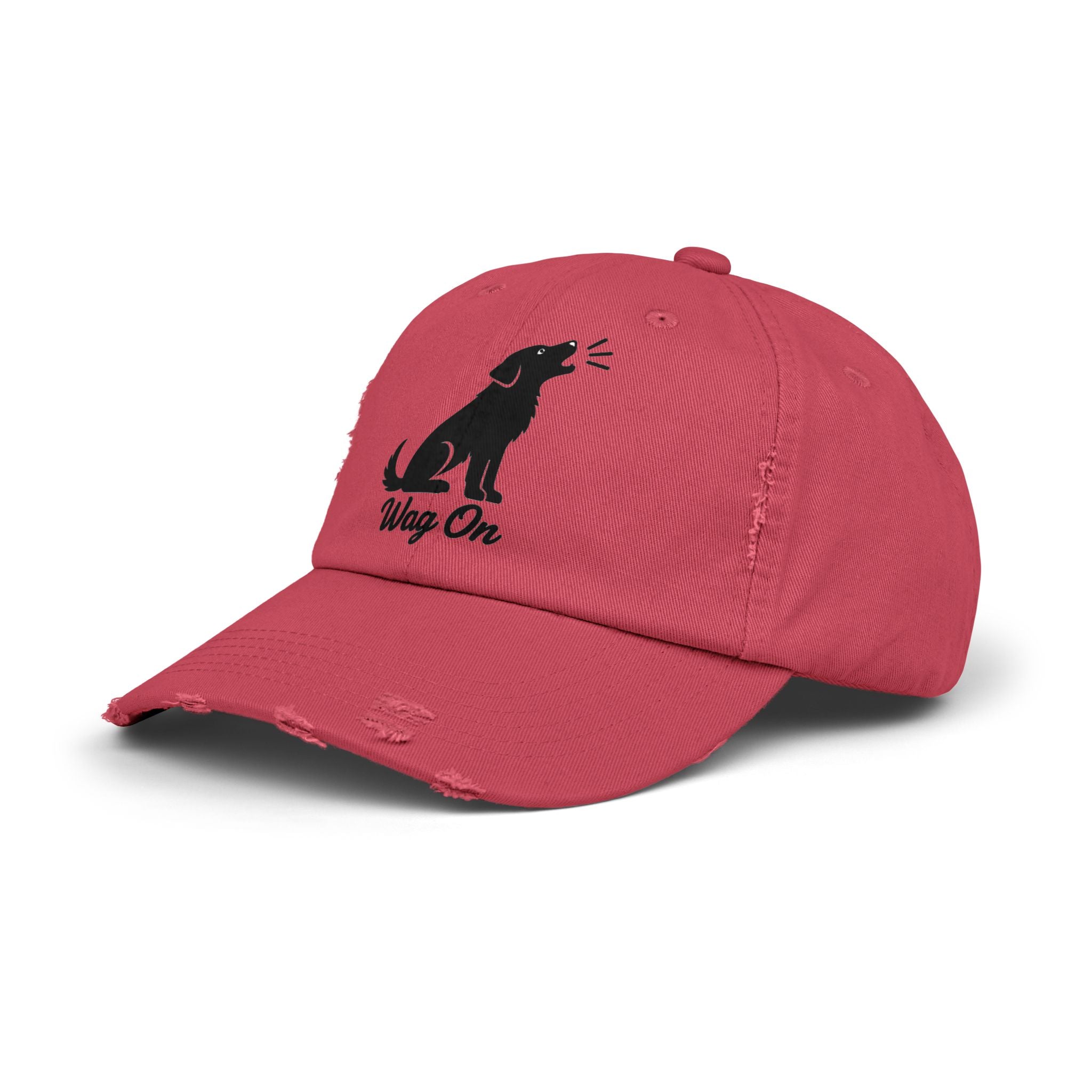 Wag On Dog Distressed Cap DTF