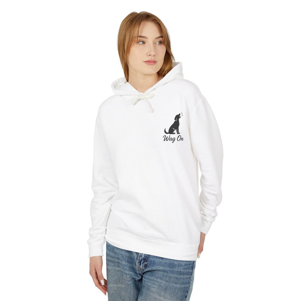 Wag On Dog Hoodie — Patriotic Golden Retriever Lightweight Pullover
