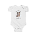 Australian Shepherd Puppy Infant Bodysuit Babies and Puppies Collection Wag On Baby Onesie BarkingDog Shop