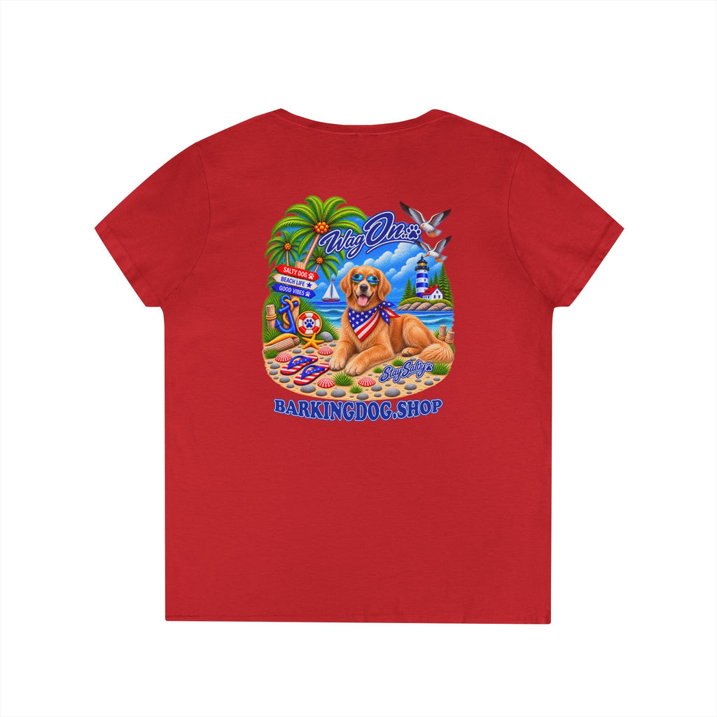 Golden Retriever Stay Salty T Shirt Beach Collection Salty Pup Beach Life Graphic Tee Wag On BarkingDog Shop