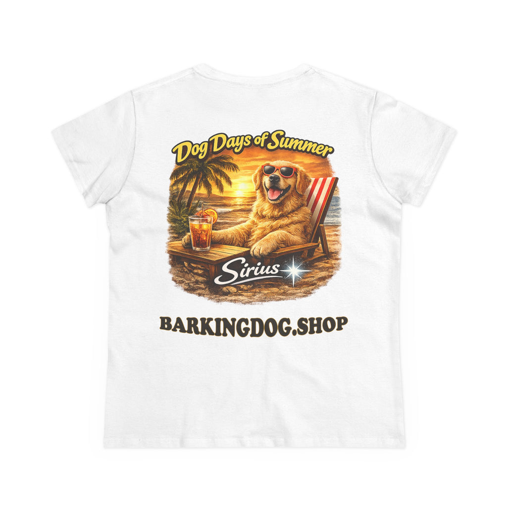 Golden Retriever Dog Beach Chair T-Shirt Wag On™ Dog Days of Summer