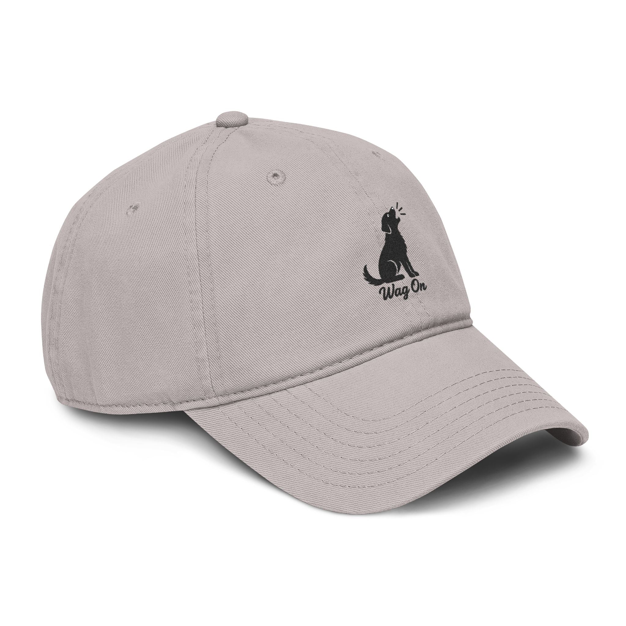 Wag On Embroidered Dog Baseball Cap — Casual Pet Lover Hat