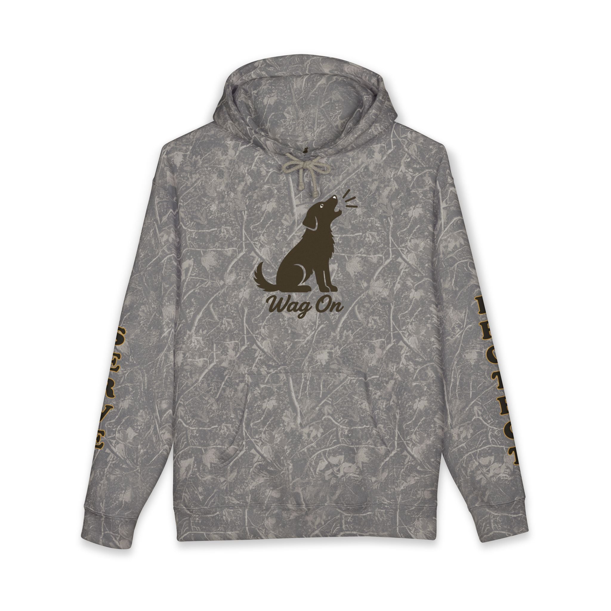 UH-60 Black Hawk Helicopter Hoodie — Barking Dog 'Wag On' Military Army Tribute