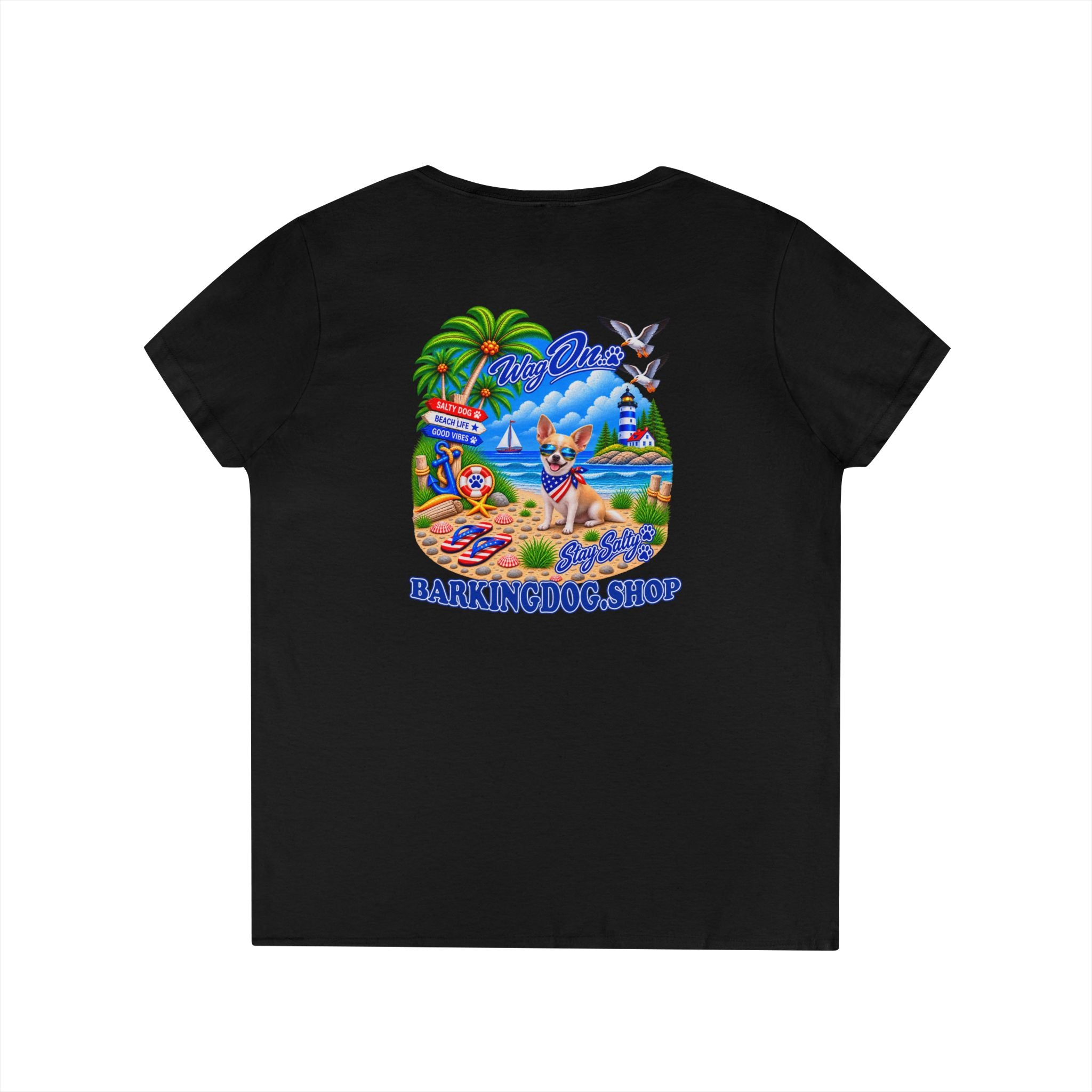 Chihuahua Stay Salty T Shirt Beach Collection Salty Pup Beach Life Graphic Tee Wag On BarkingDog Shop