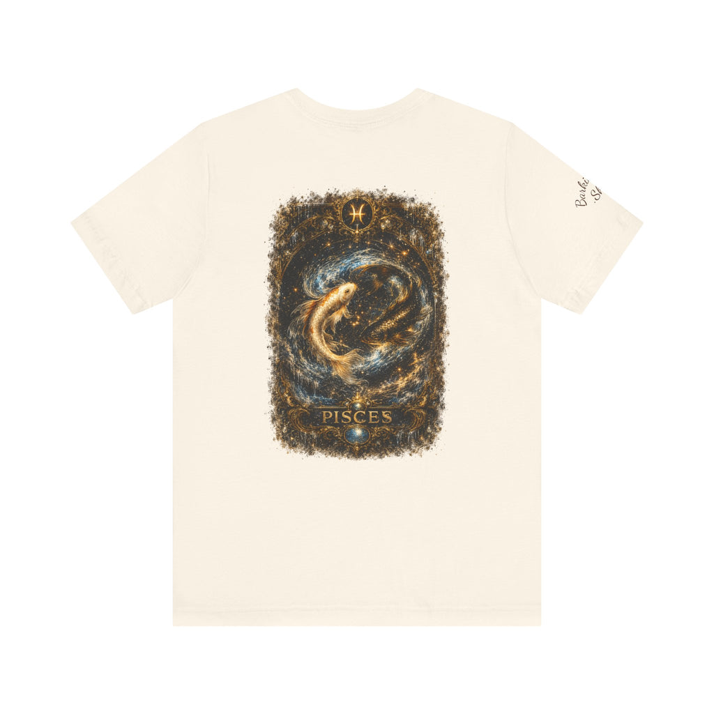 Pisces Zodiac T-Shirt — Mystical Gold Fish Astrology Tee