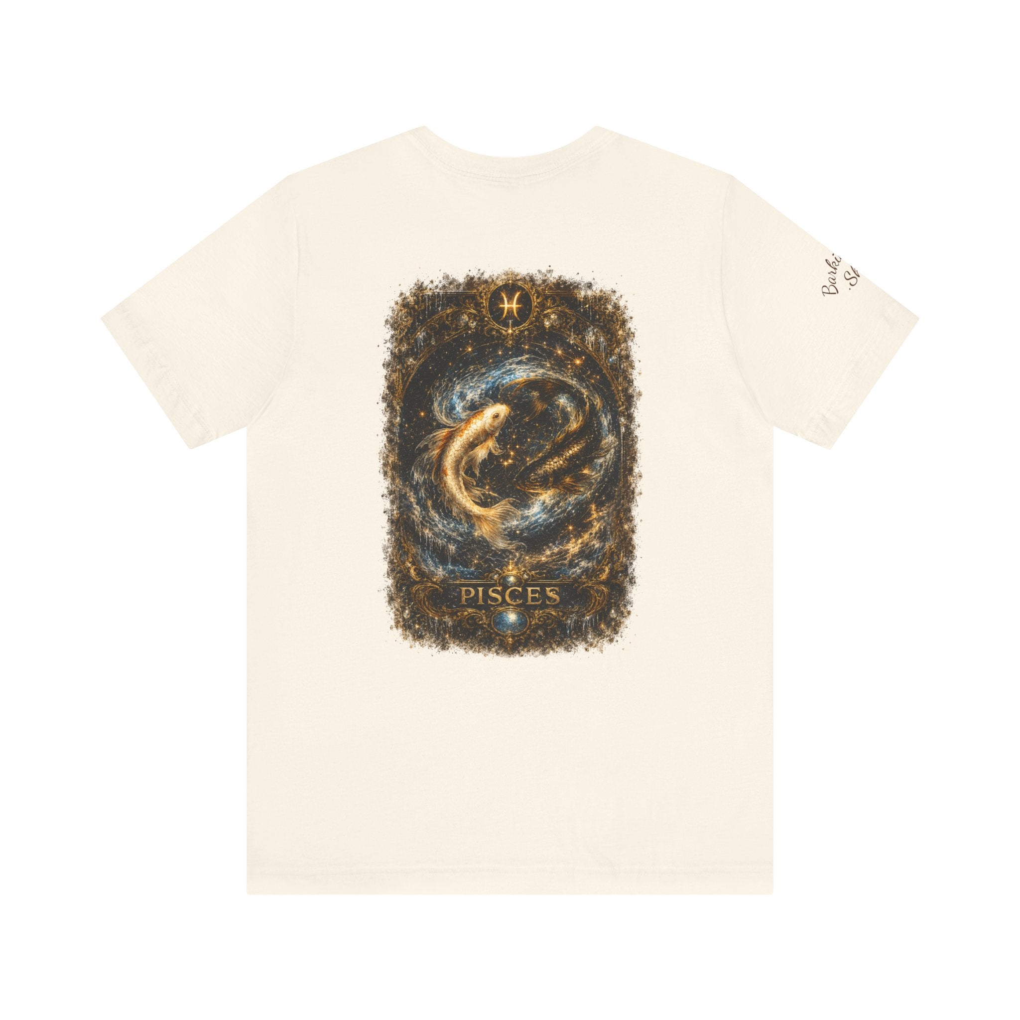 Pisces Zodiac T-Shirt — Mystical Gold Fish Astrology Tee