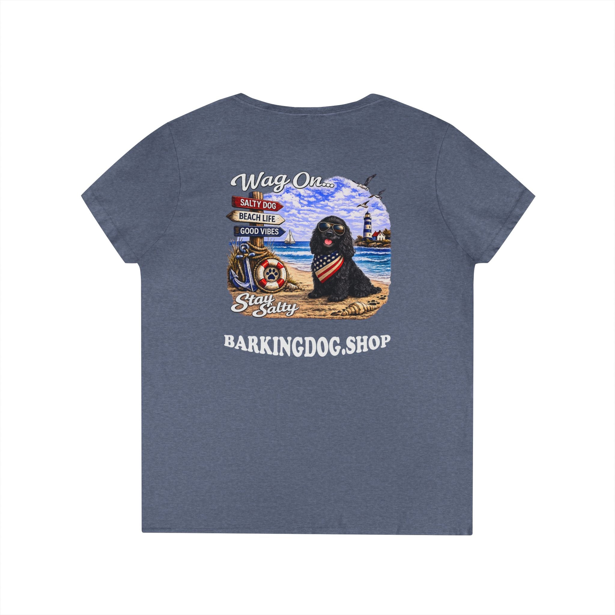 Cocker Spaniel Dog Beach T Shirt Wag On™ Stay Salty