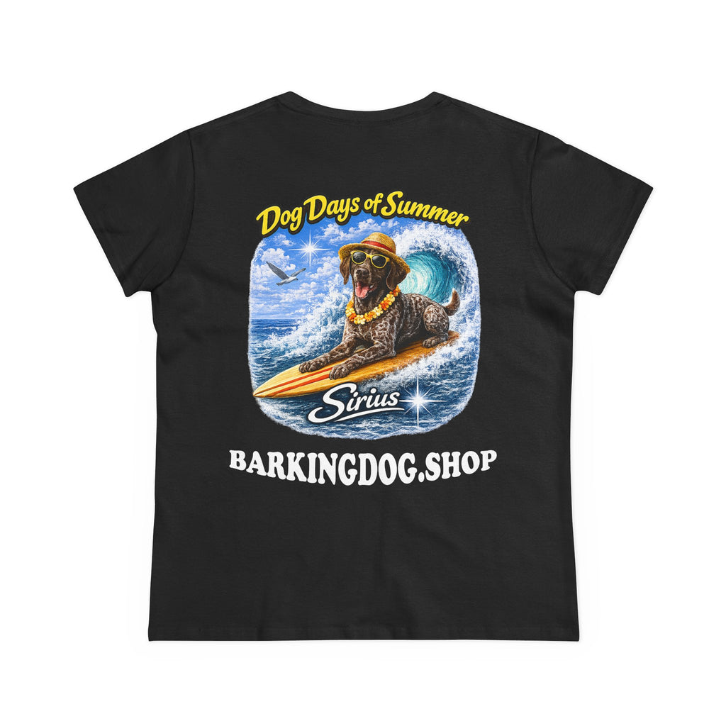 German Shorthair Pointer Dog Surfboard T-Shirt Wag On™ Dog Days of Summer