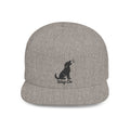 Wag On Embroidered Howling Dog Snapback Hat Flat Bill Cap BarkingDog Shop