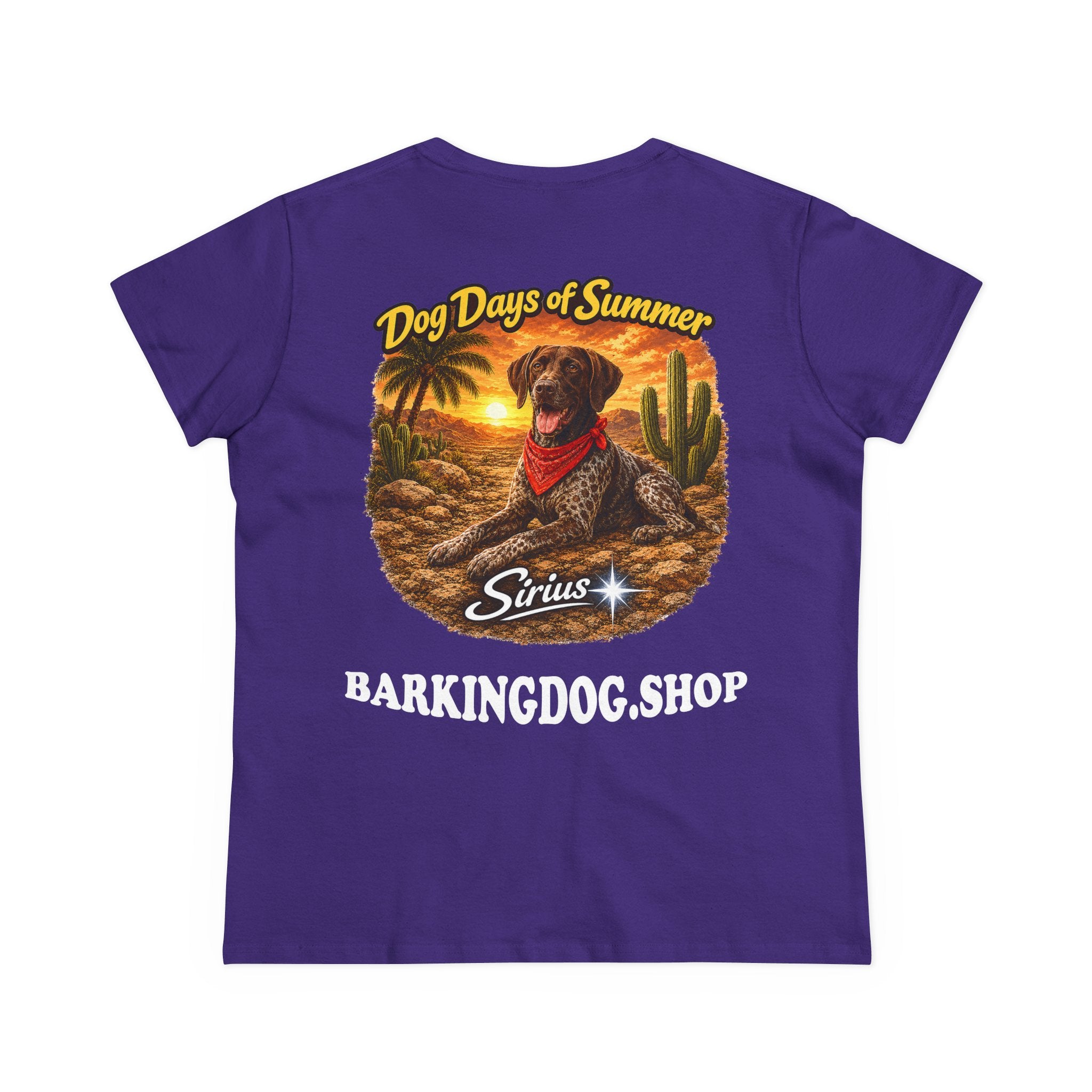 German Shorthair Pointer Dog Cactus T-Shirt Wag On™ Dog Days of Summer
