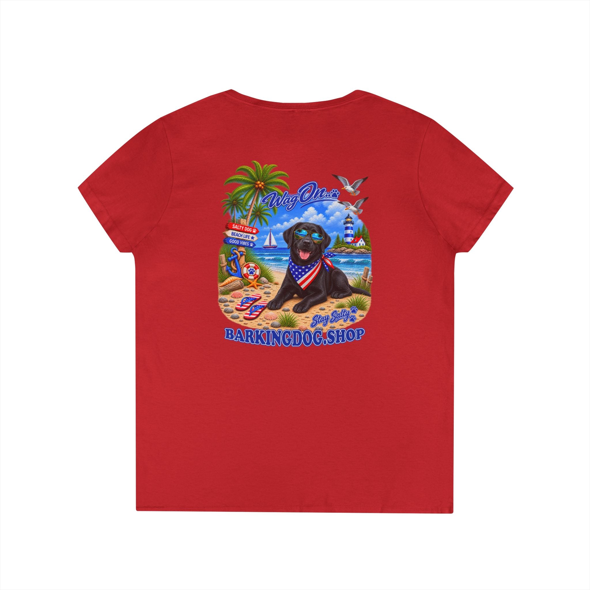 Black Labrador Stay Salty T Shirt Beach Collection Salty Pup Beach Life Graphic Tee Wag On BarkingDog Shop