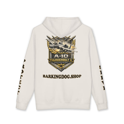A-10 Thunderbolt II Jet Hoodie — Barking Dog 'Wag On' Military Air Force Tribute