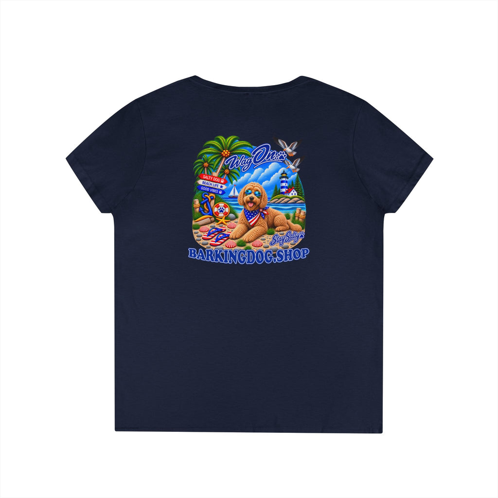 Goldendoodle Stay Salty T Shirt Beach Collection Salty Pup Beach Life Graphic Tee Wag On BarkingDog Shop