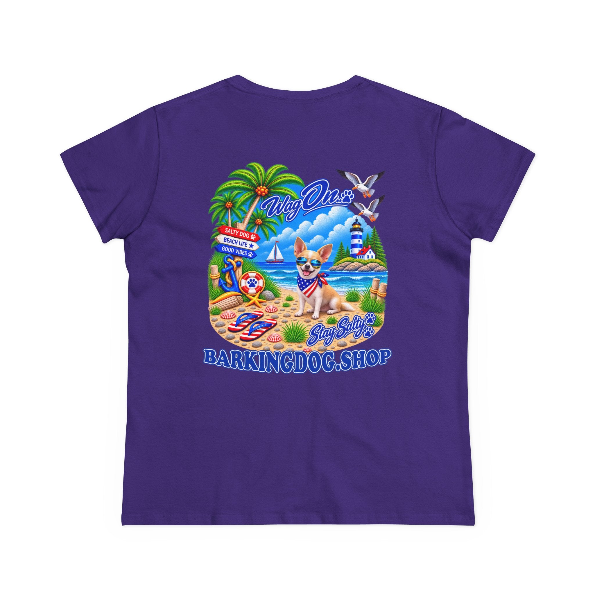 Chihuahua Stay Salty T Shirt Beach Collection Salty Pup Beach Life Graphic Tee Wag On BarkingDog Shop