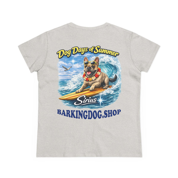 French Bull Dog Surfboard T-Shirt Wag On™ Dog Days of Summer