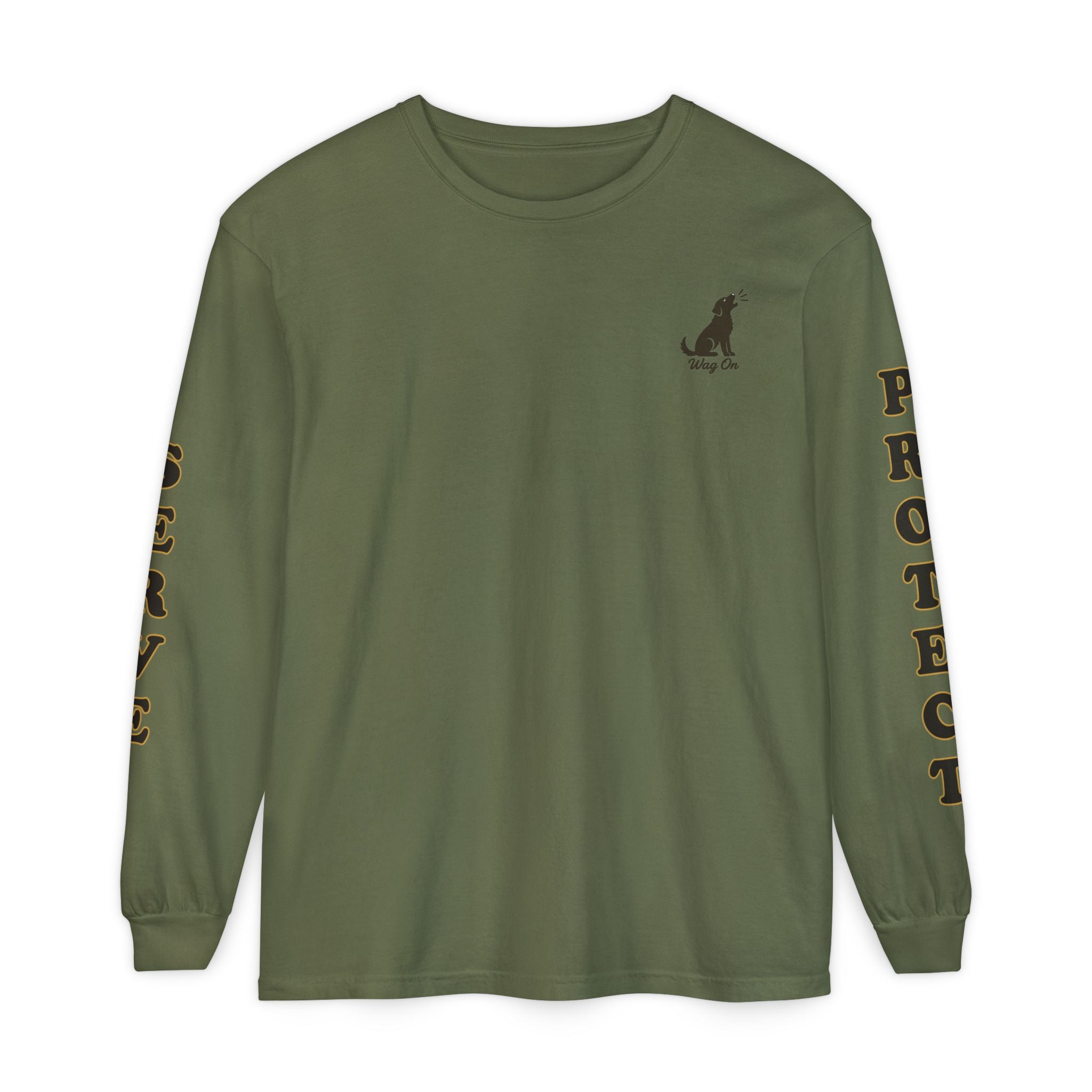 F-35 Lightning II Long Sleeve Tee — Barking Dog 'Wag On' Military Air Force Tribute