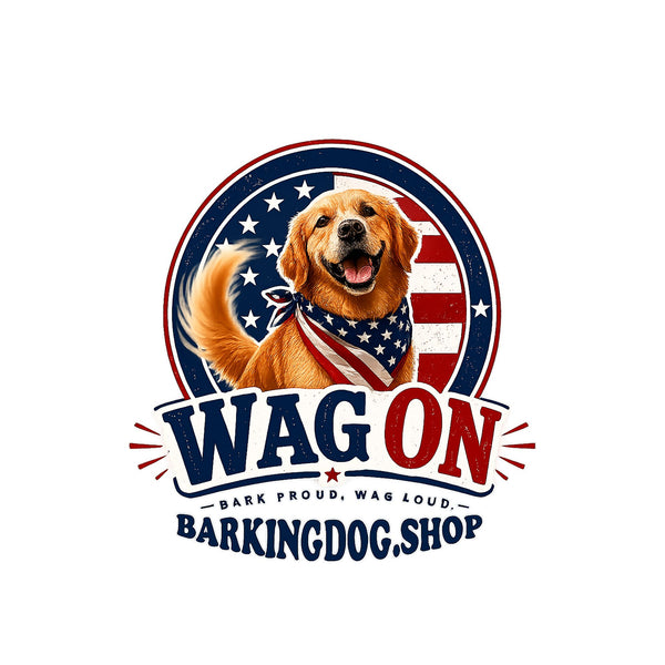 Wag On Hoodie - Patriotic Golden Retriever Dog Lovers Pullover