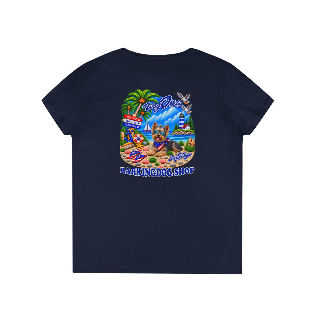 Yorkshire Terrier Stay Salty T Shirt Beach Collection Salty Pup Beach Life Graphic Tee Wag On BarkingDog Shop