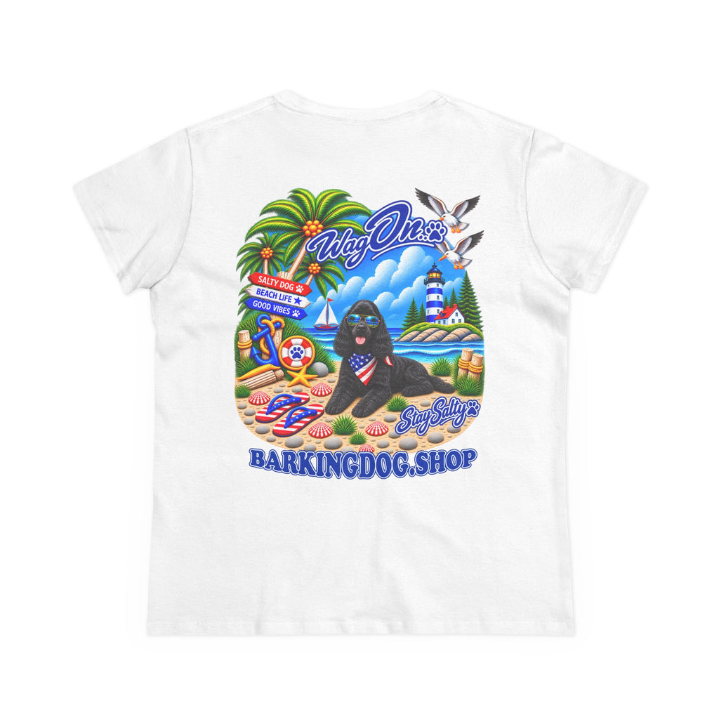 Cocker Spaniel Stay Salty T Shirt Beach Collection Salty Pup Beach Life Graphic Tee Wag On BarkingDog Shop