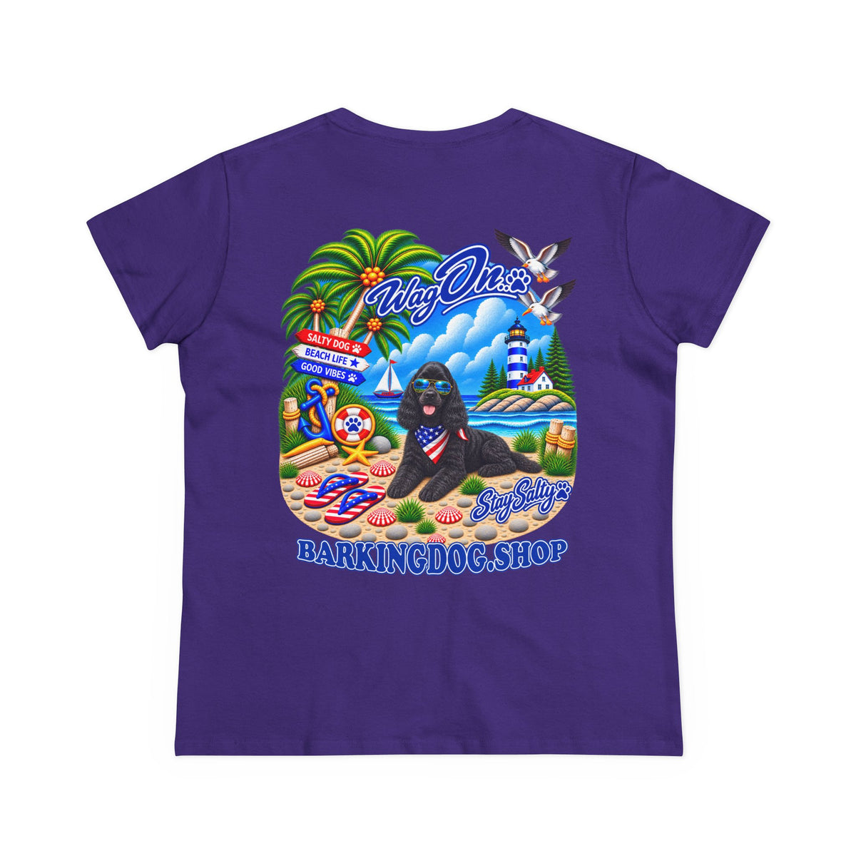 Cocker Spaniel Stay Salty T Shirt Beach Collection Salty Pup Beach Life Graphic Tee Wag On BarkingDog Shop