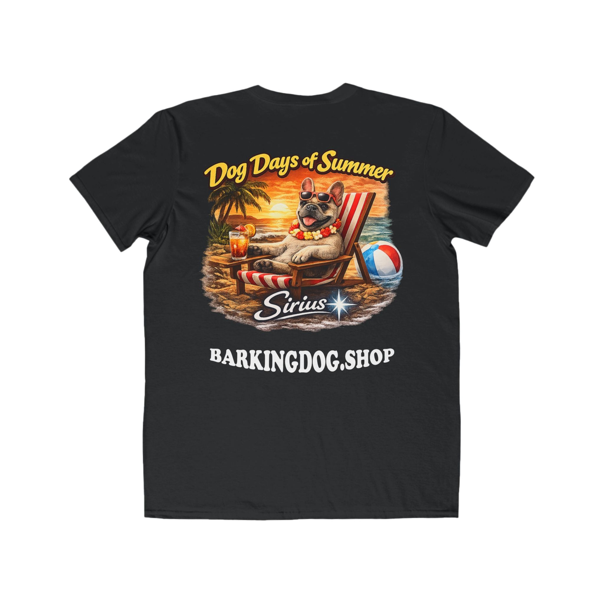 French Bulldog Beach Chair T-Shirt Wag On™ Dog Days of Summer