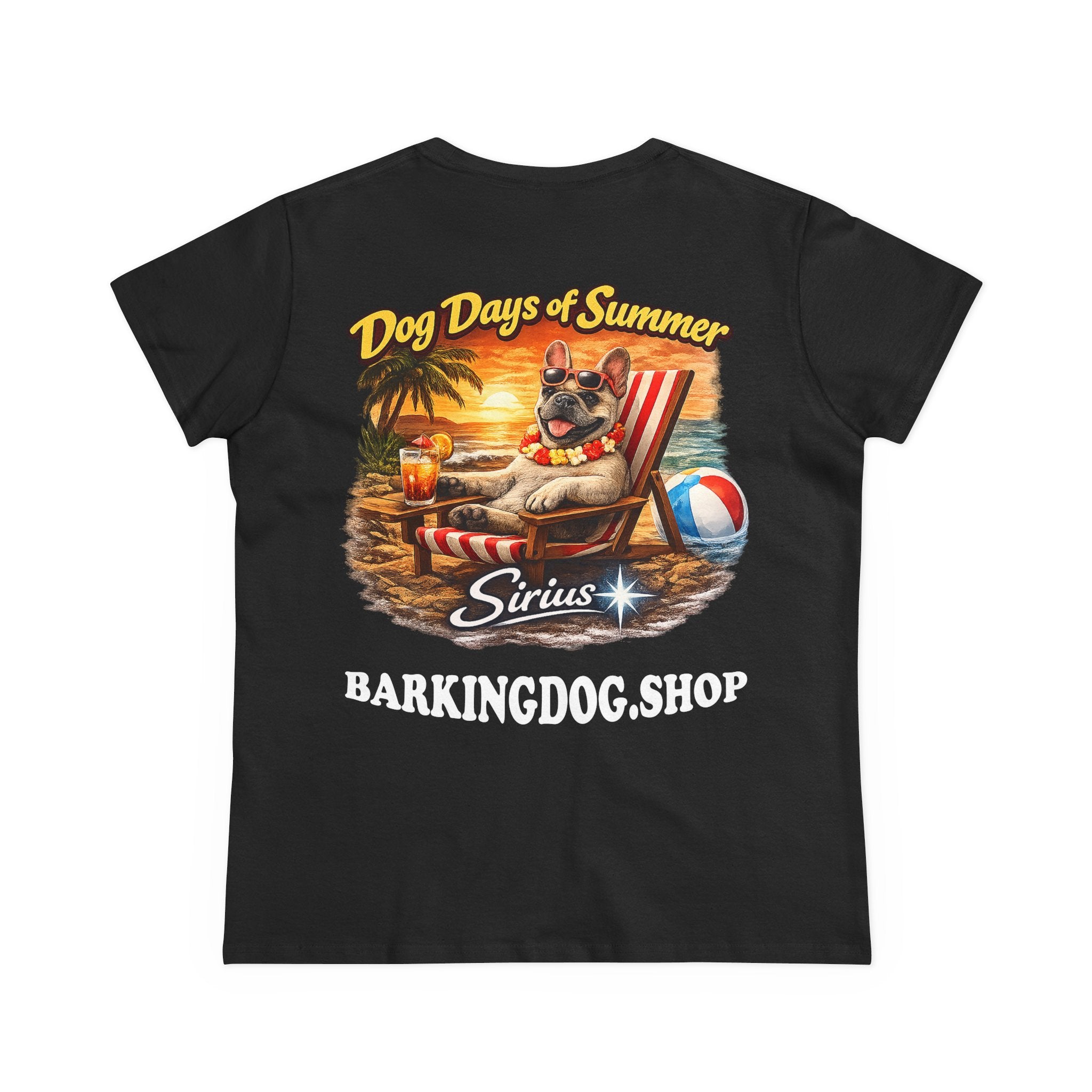 French Bull Dog Beach Chair T-Shirt Wag On™ Dog Days of Summer