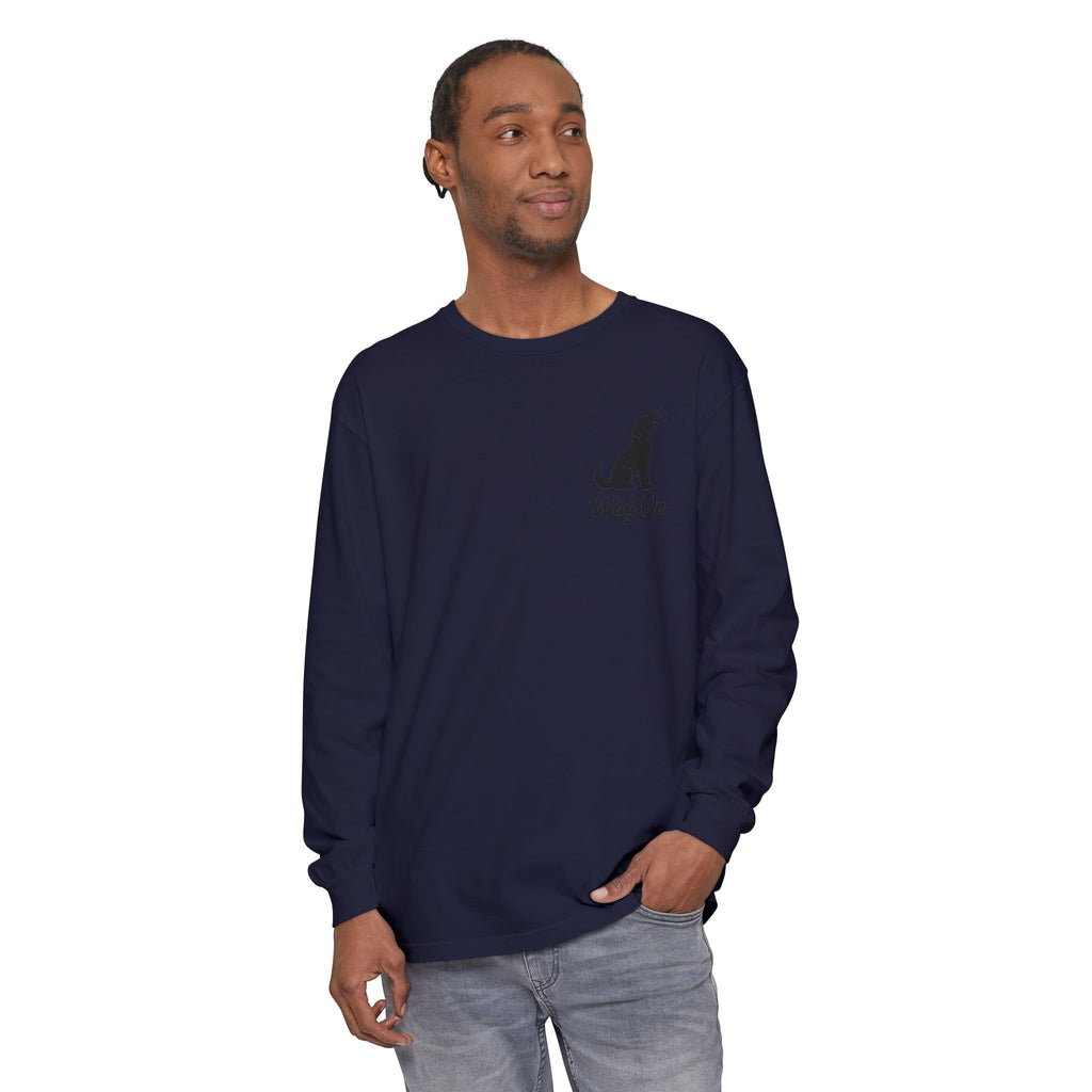 Freedom 250 Grand Prix Long Sleeve T-Shirt — "Wag On" Dog Rally Race Tee