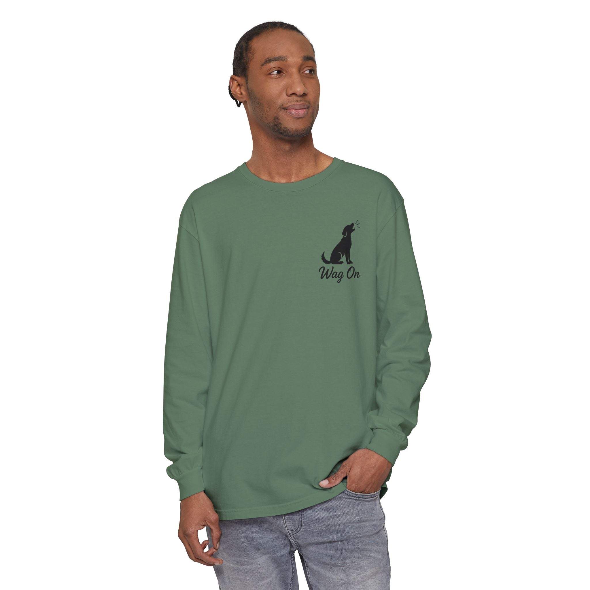 Freedom 250 Grand Prix Long Sleeve T-Shirt — "Wag On" Dog Rally Race Tee