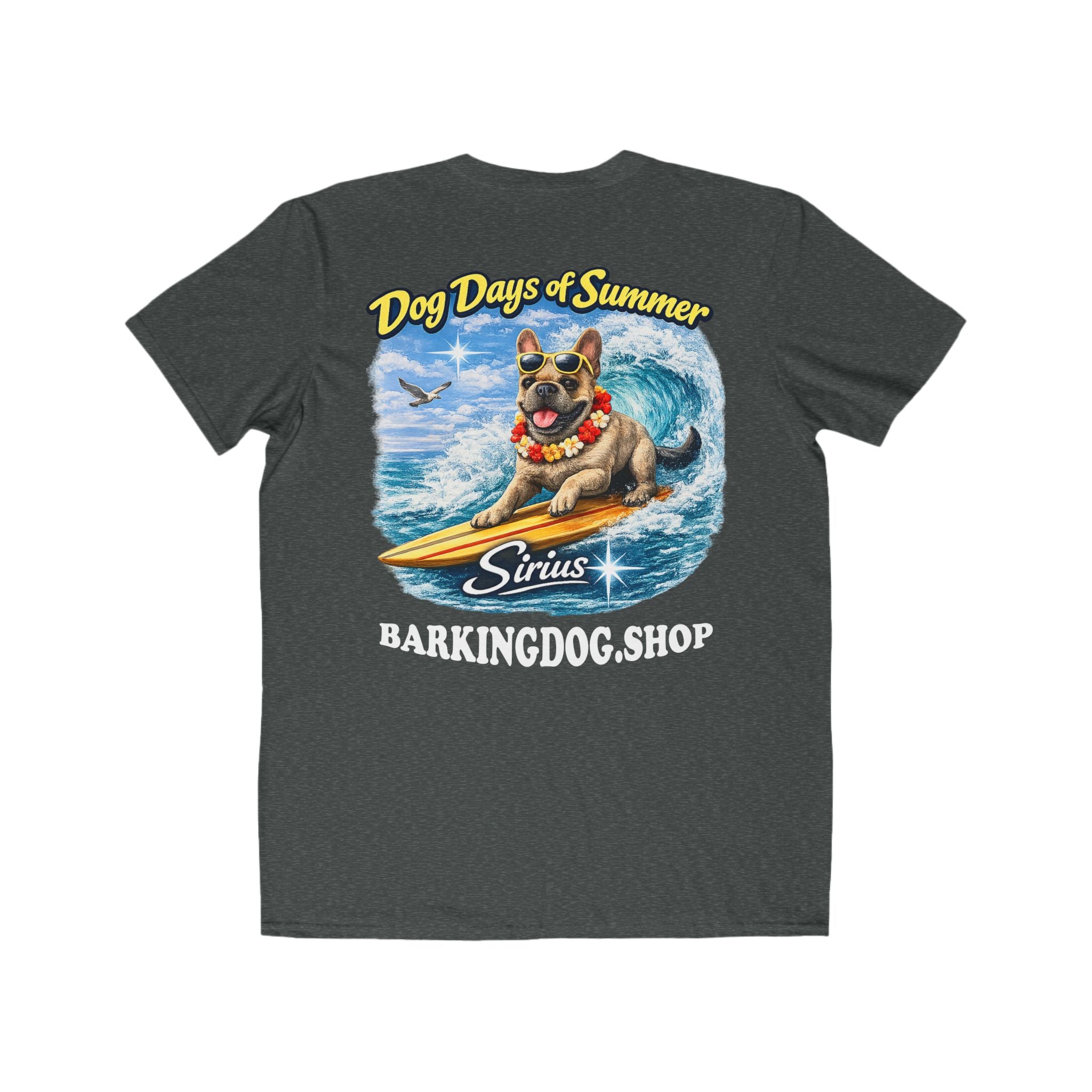 French Bulldog Surfboard T-Shirt Wag On™ Dog Days of Summer