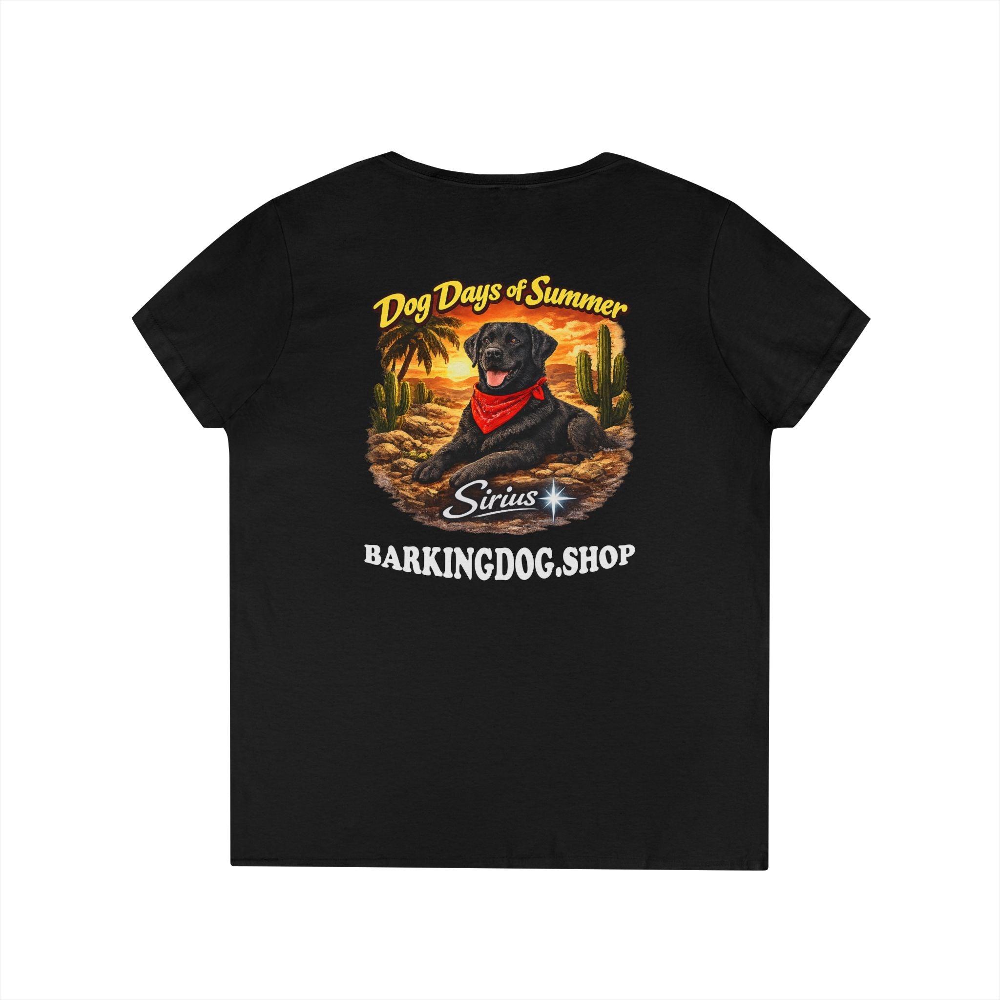 Black Labrador Dog Cactus T-Shirt Wag On™ Dog Days of Summer