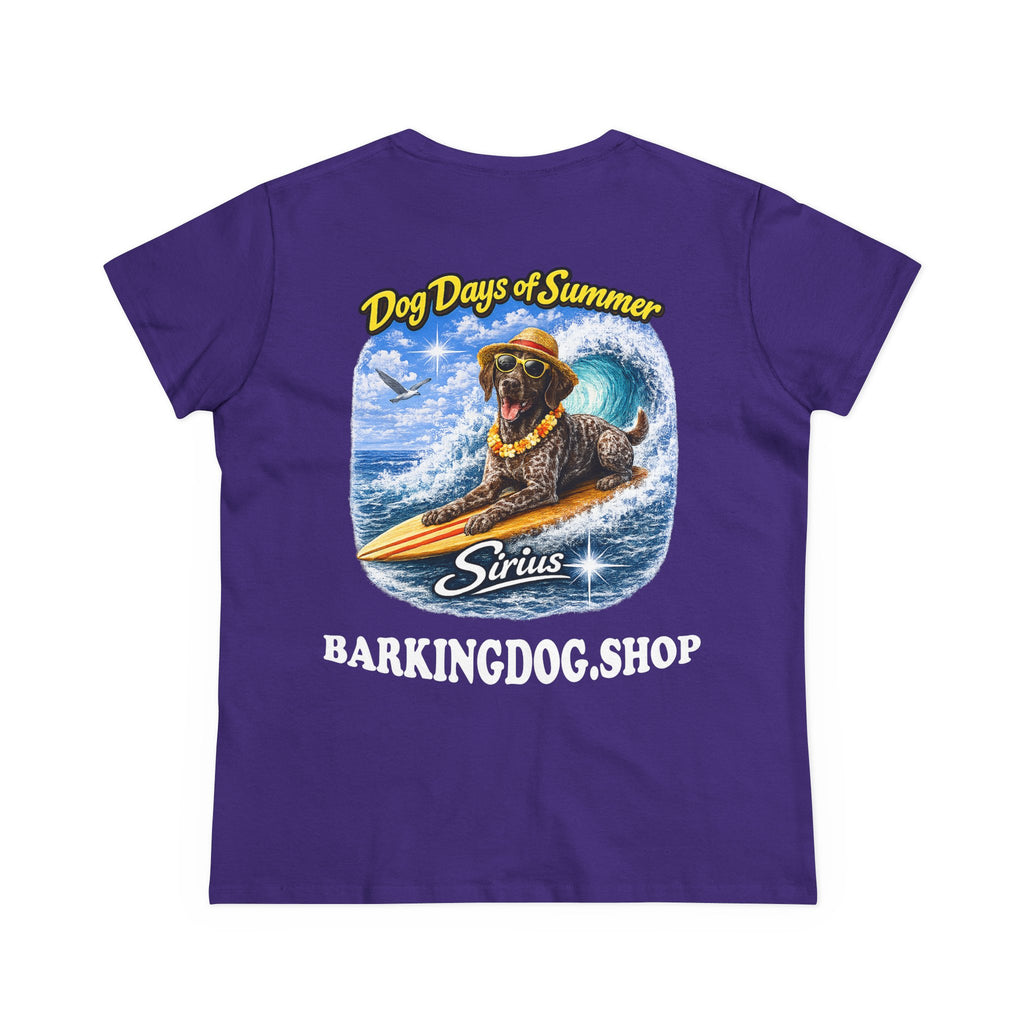 German Shorthair Pointer Dog Surfboard T-Shirt Wag On™ Dog Days of Summer