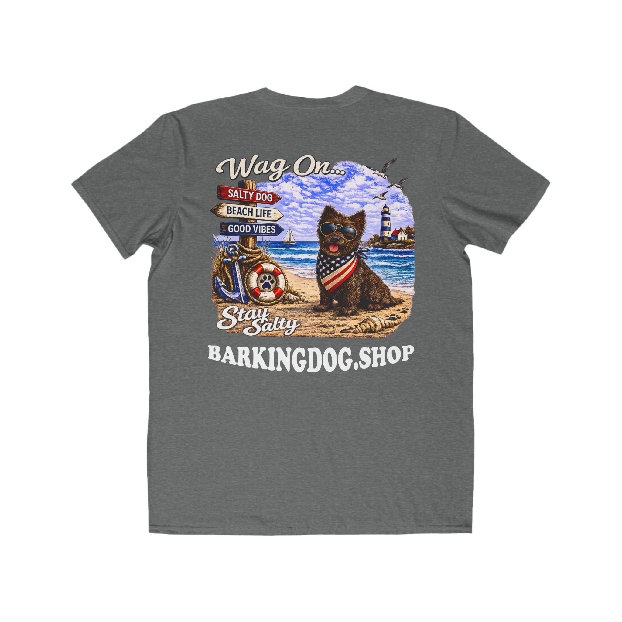 Cairn Terrier Dog Beach T Shirt Wag On™ Stay Salty