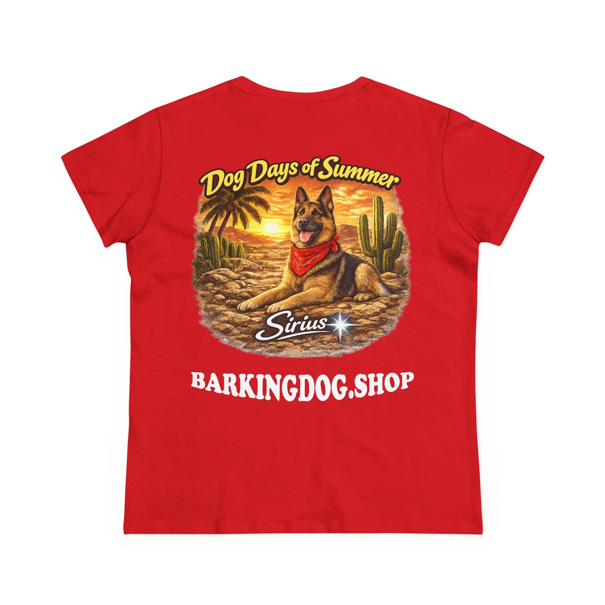 German Shepherd Dog Cactus T-Shirt Wag On™ Dog Days of Summer
