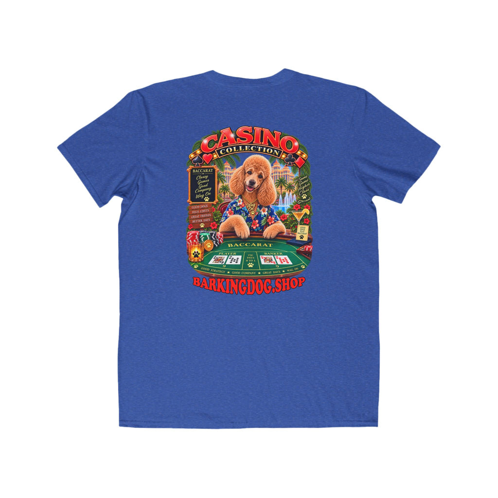 Poodle Baccarat T Shirt Casino Collection Funny Slot Machine Dog Graphic Tee Wag On BarkingDog Shop