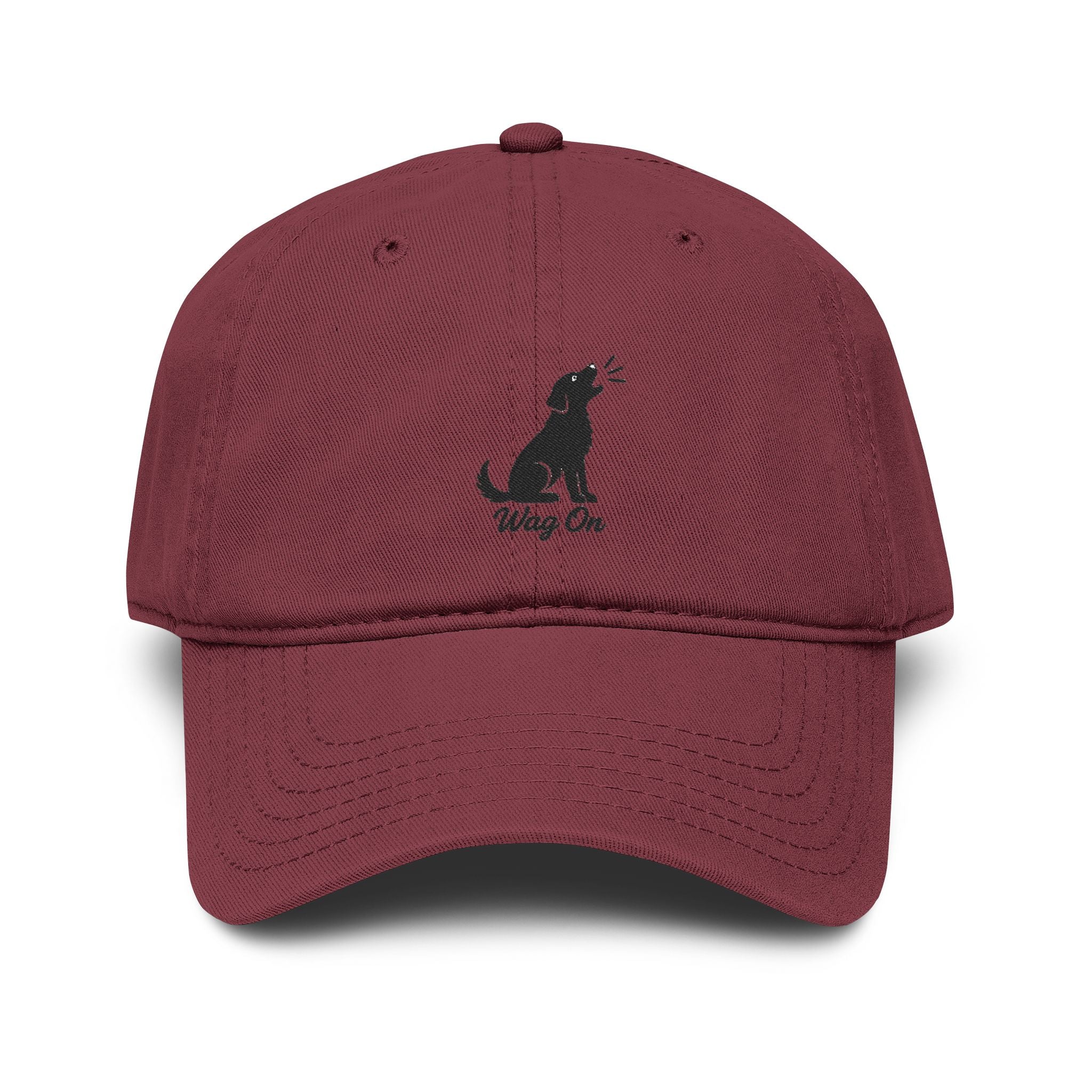 Wag On Embroidered Dog Baseball Cap — Casual Pet Lover Hat