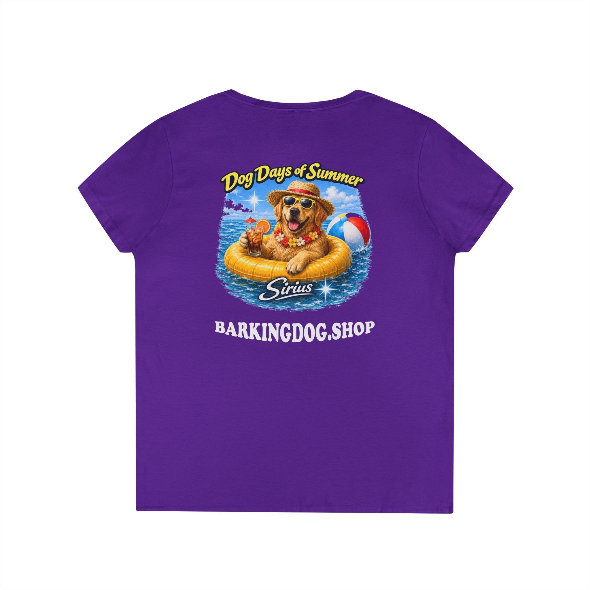 Golden Retriever Dog Inner Tube T-Shirt Wag On™ Dog Days of Summer