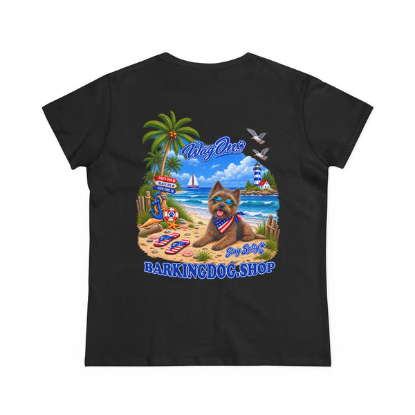 Cairn Terrier Stay Salty T Shirt Beach Collection Salty Pup Beach Life Graphic Tee Wag On BarkingDog Shop