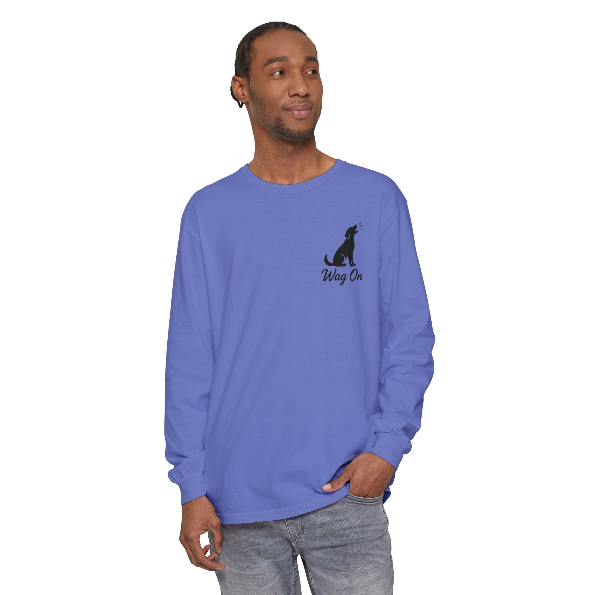 Freedom 250 Grand Prix Long Sleeve T-Shirt — "Wag On" Dog Rally Race Tee
