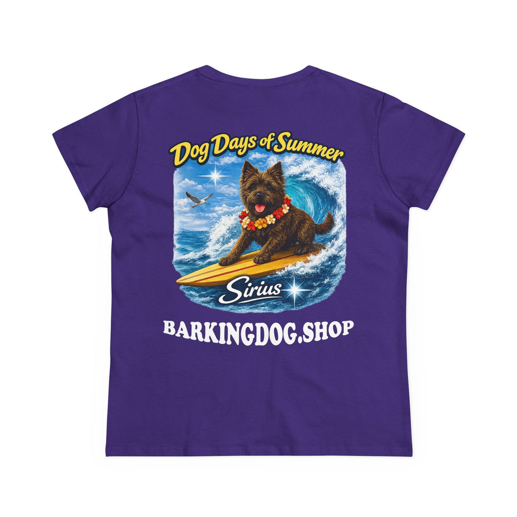 Cairn Terrier Dog Surfboard T-Shirt Wag On™ Dog Days of Summer