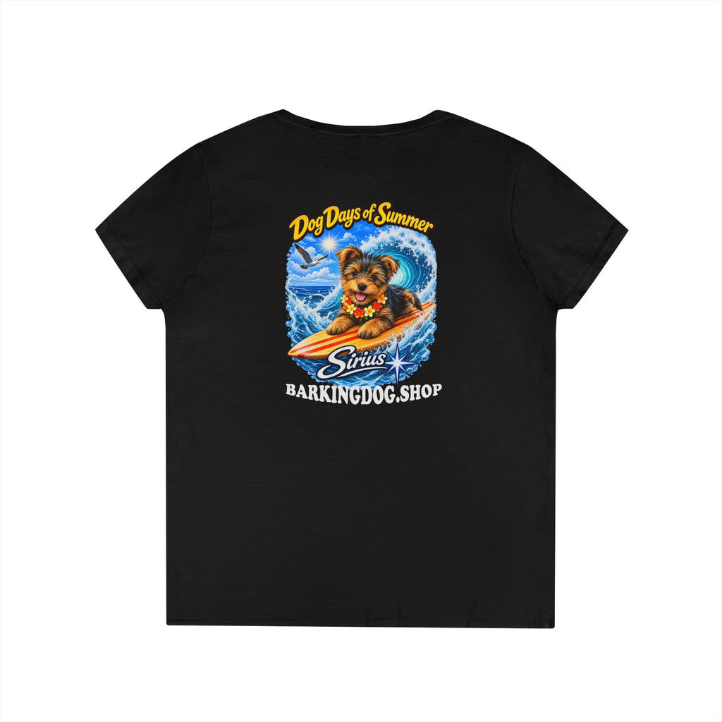 Yorkshire Terrier Surfboard T Shirt Dog Days Of Summer Beach Dog Lover Graphic Tee Wag On BarkingDog Shop