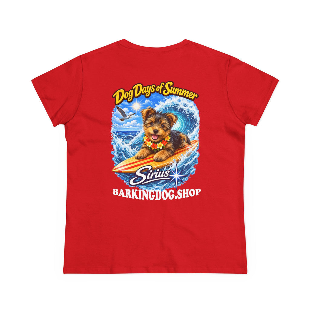 Yorkshire Terrier Surfboard T Shirt Dog Days Of Summer Beach Dog Lover Graphic Tee Wag On BarkingDog Shop