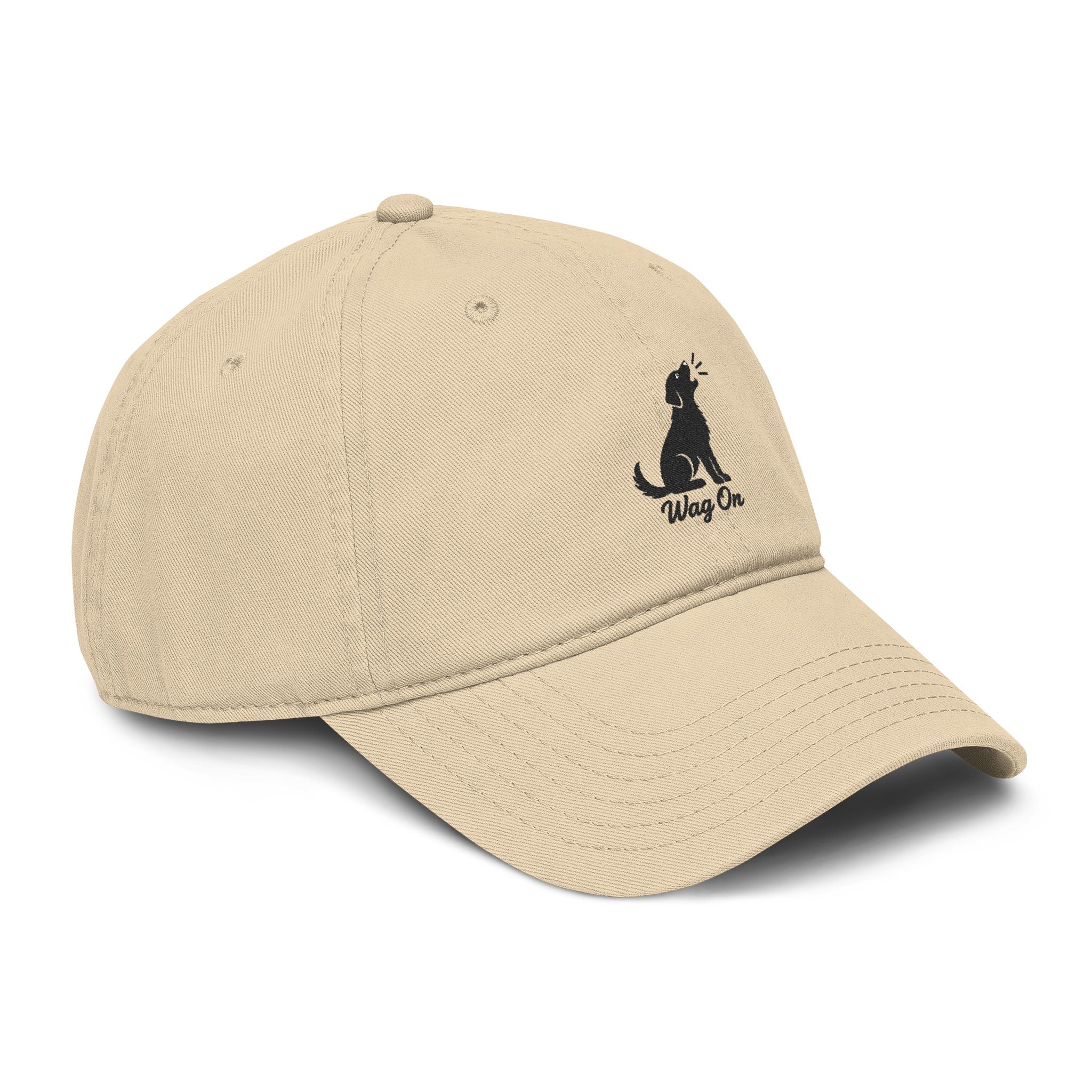 Wag On Embroidered Dog Baseball Cap — Casual Pet Lover Hat