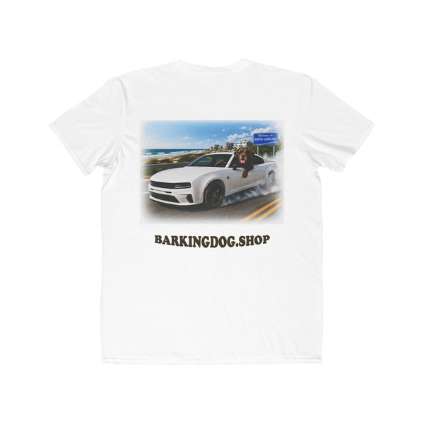 Chocolate Labrador Hot Rod T Shirt Driving In My Car Collection Coastal Road Trip Graphic Tee Wag On BarkingDog Shop