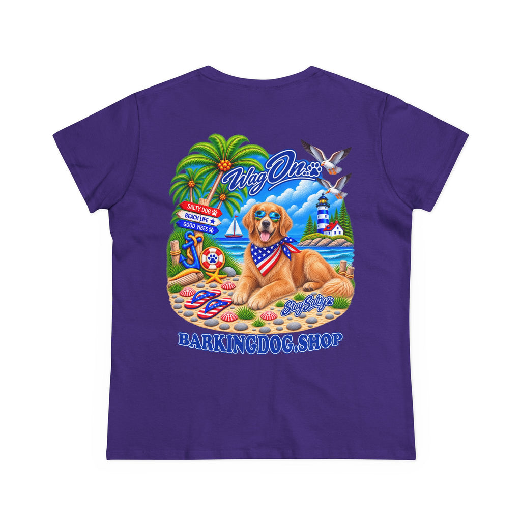 Golden Retriever Stay Salty T Shirt Beach Collection Salty Pup Beach Life Graphic Tee Wag On BarkingDog Shop