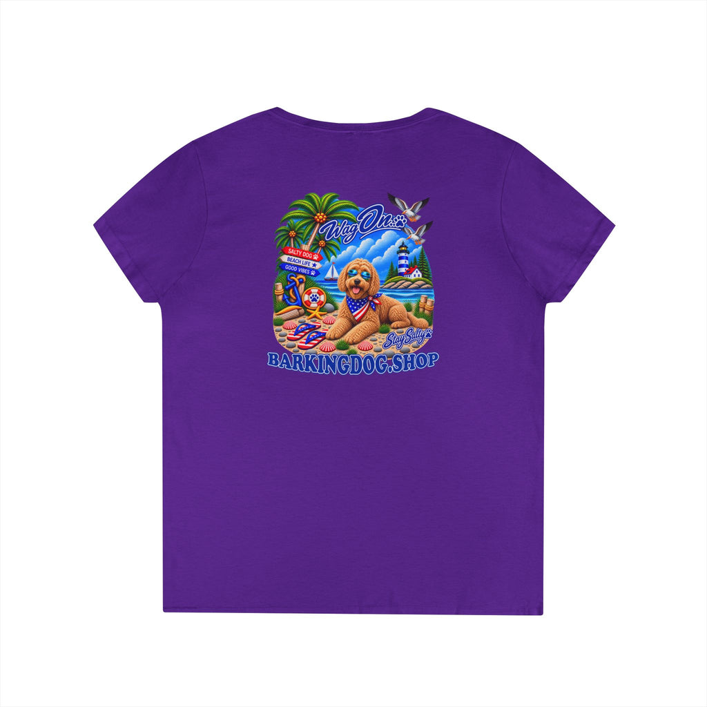 Goldendoodle Stay Salty T Shirt Beach Collection Salty Pup Beach Life Graphic Tee Wag On BarkingDog Shop