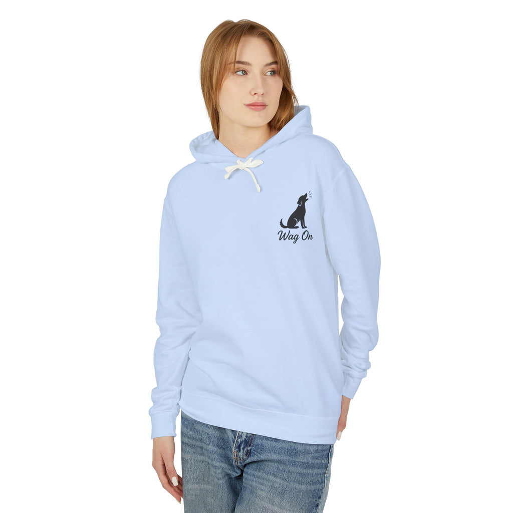 Wag On Dog Hoodie — Patriotic Golden Retriever Lightweight Pullover