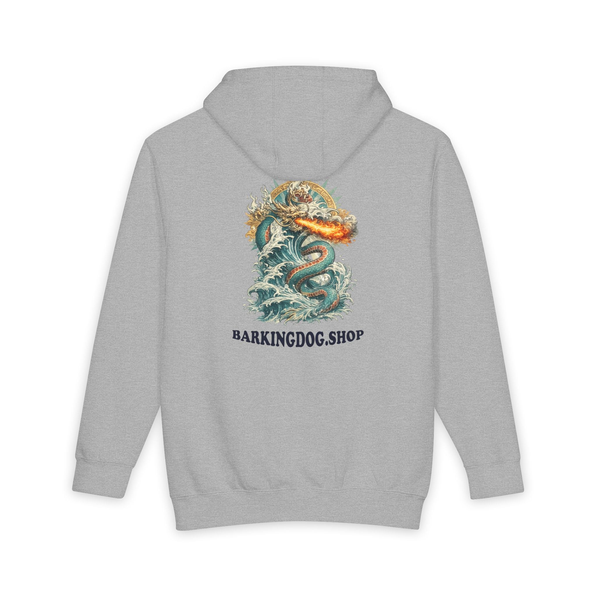 Water Dragon Chinese Zodiac Hoodie Mythical Dragon Graphic Heavyweight Sweatshirt Wag On BarkingDog Shop
