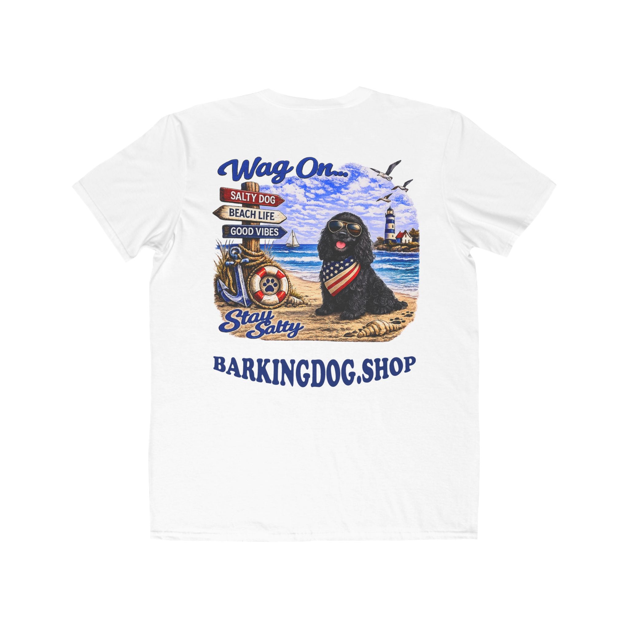 Cocker Spaniel Dog Beach T Shirt Wag On™ Stay Salty