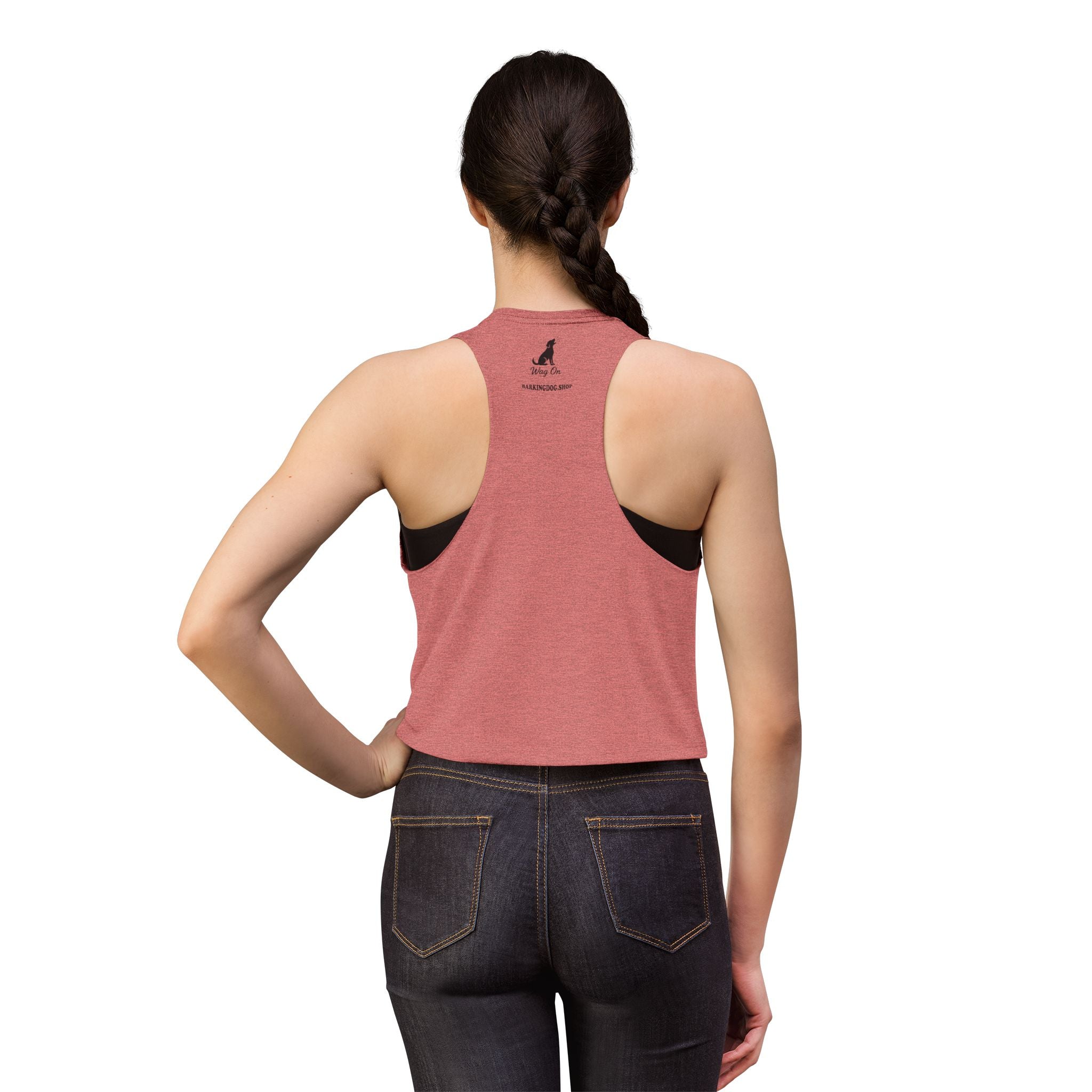 Waterhorse Beach Crop Top — Wave Unicorn Graphic Women's Summer Tank