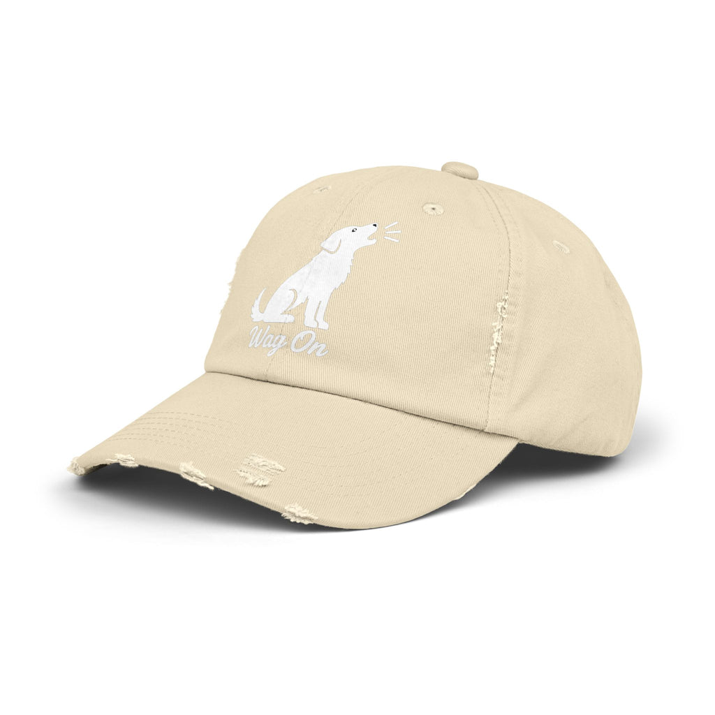 Wag On Dog Distressed Cap DTF